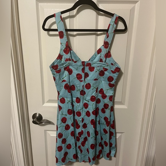Retro Cherry Halter Dress - Picture 2 of 3
